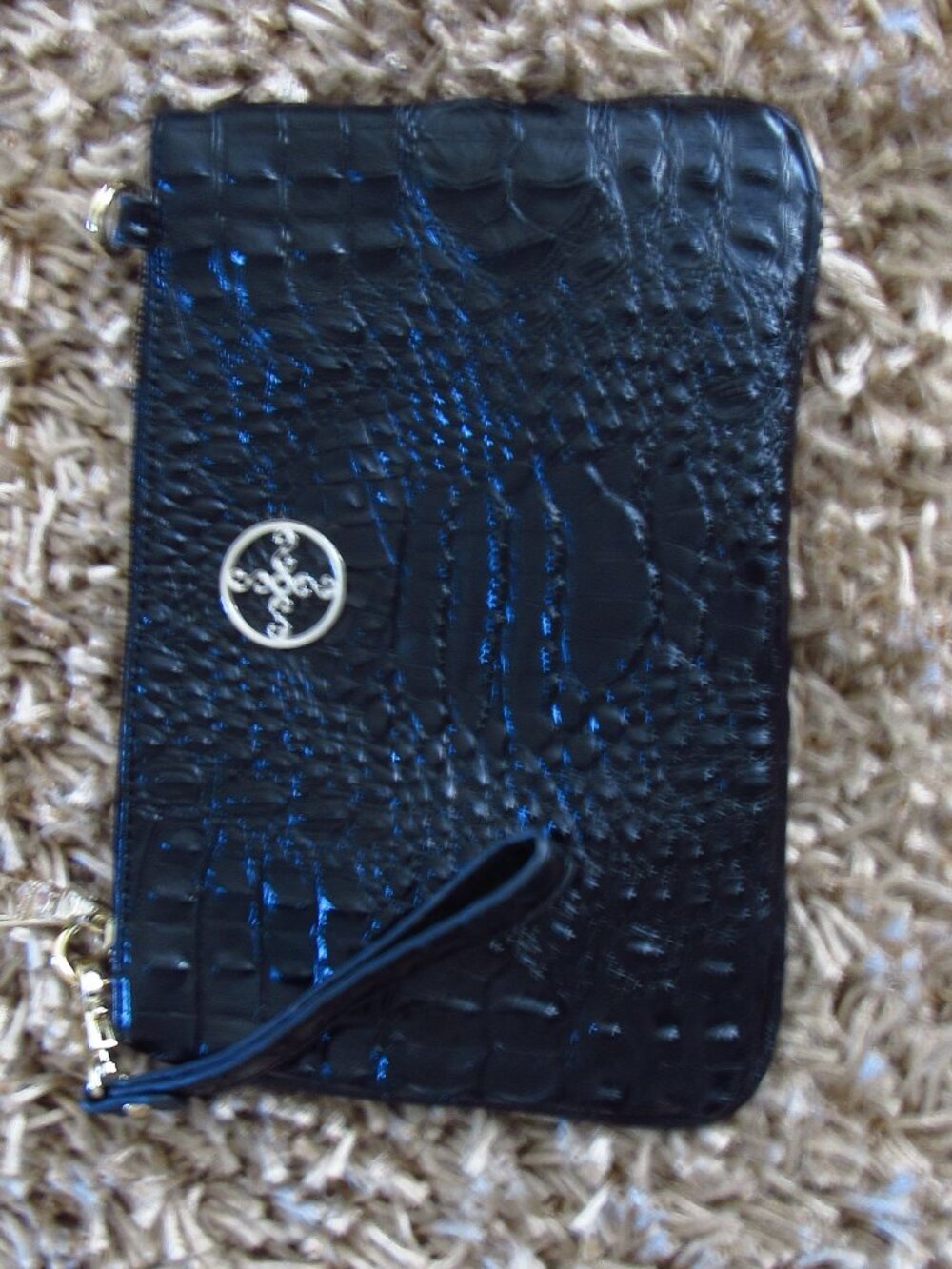 Stauer Croc Embossed Wristlet Purse